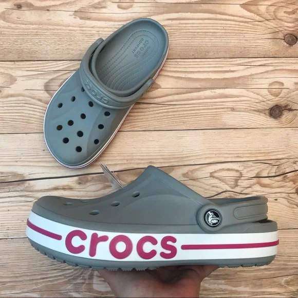 Жіночі Crocs Bayaband Clog Light Grey/Candy Pink — фото 2