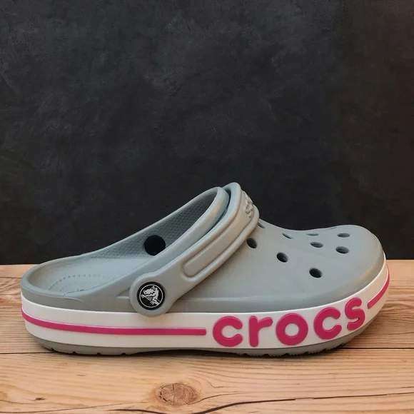 Жіночі Crocs Bayaband Clog Light Grey/Candy Pink — фото 11