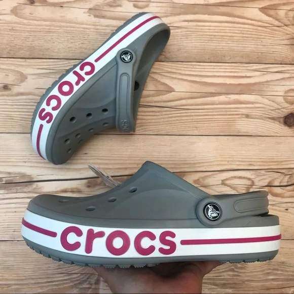 Жіночі Crocs Bayaband Clog Light Grey/Candy Pink — фото 3