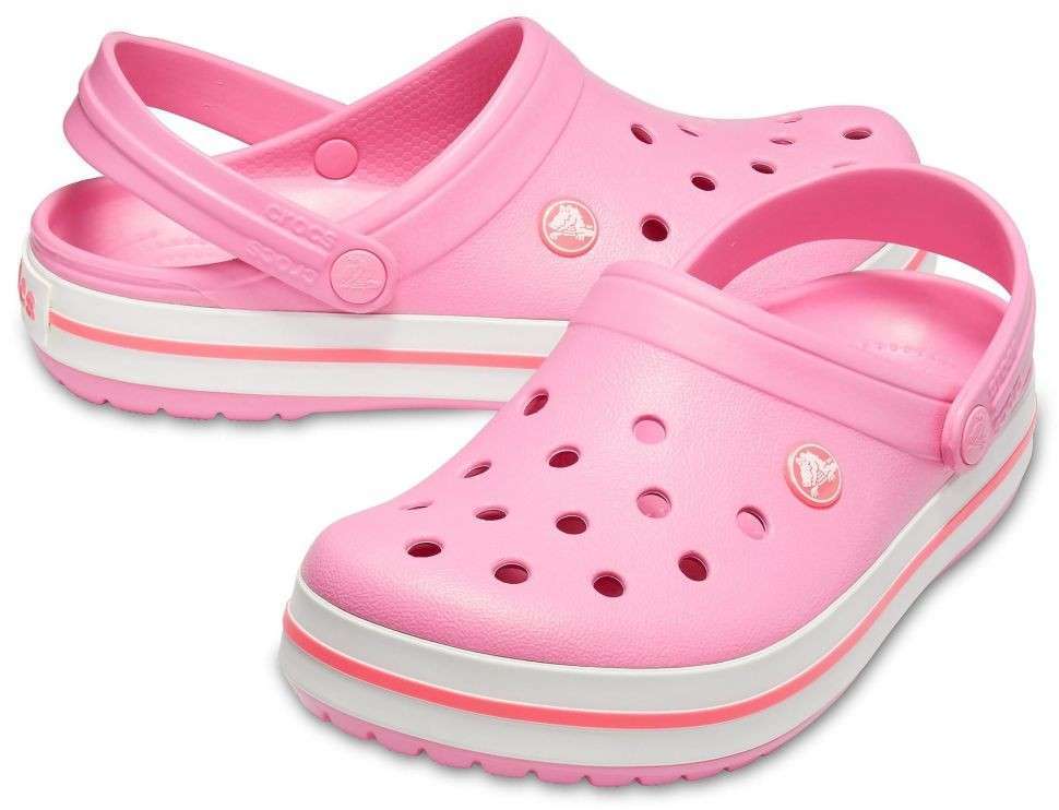 Жіночі Crocs Crocband Pink Lemonade/White — фото