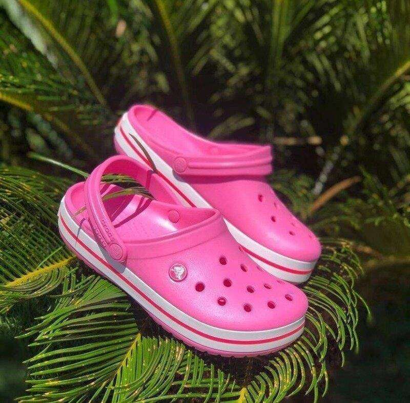 Жіночі Crocs Crocband Pink Lemonade/White — фото 5