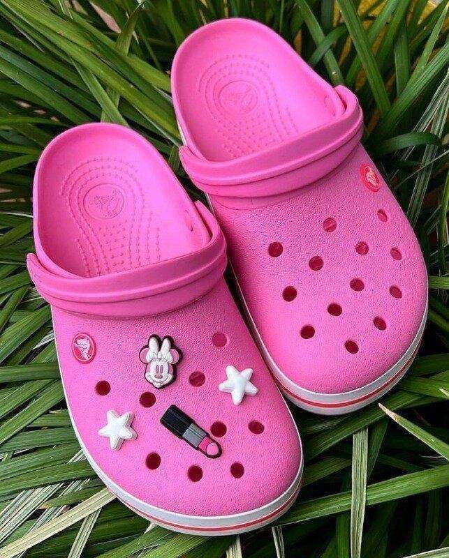 Жіночі Crocs Crocband Pink Lemonade/White — фото 7