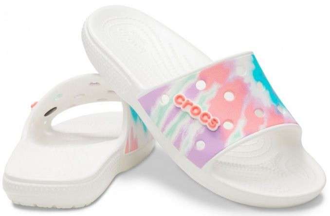 Жіночі шльопанці Crocs Classic Tie-Dye Graphic Slide — фото 1
