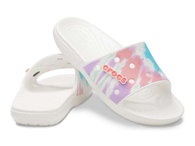 Жіночі шльопанці Crocs Classic Tie-Dye Graphic Slide — фото 10