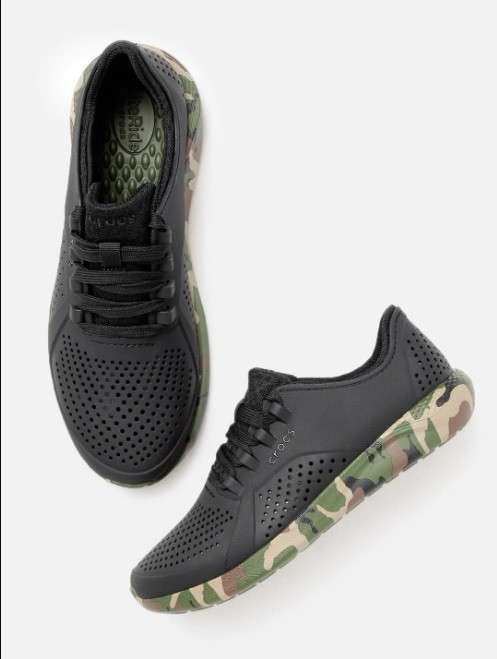 Чоловічі кросівки Crocs LiteRide Printed Camo Pacer Black/Multi — фото 6