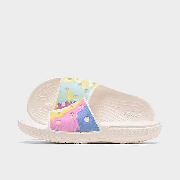 Шльопанці Crocs Classic Tie-Dye Graphic Slide White / Multi — фото 2