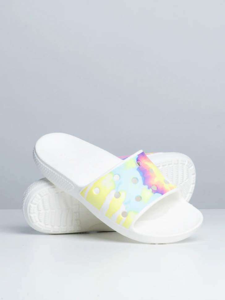 Шльопанці Crocs Classic Tie-Dye Graphic Slide White / Multi — фото 13