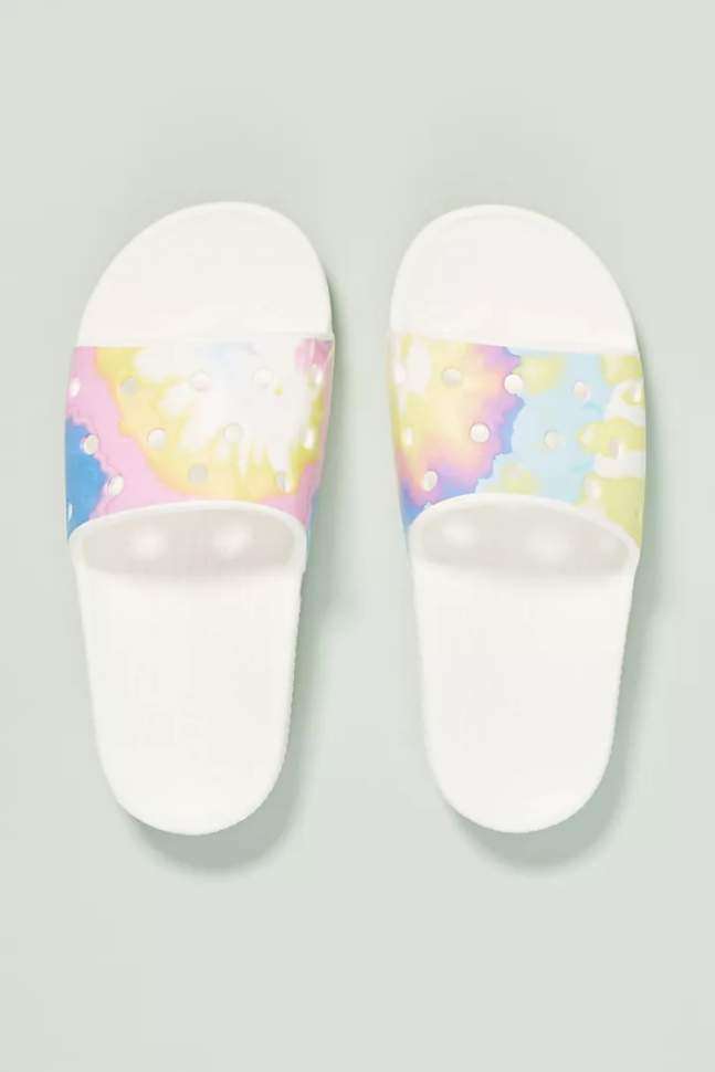 Шльопанці Crocs Classic Tie-Dye Graphic Slide White / Multi — фото 10