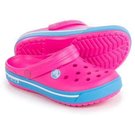 Детские Crocs Крокбенд II.5 Розовые Crocband Neon Magenta/Blueb