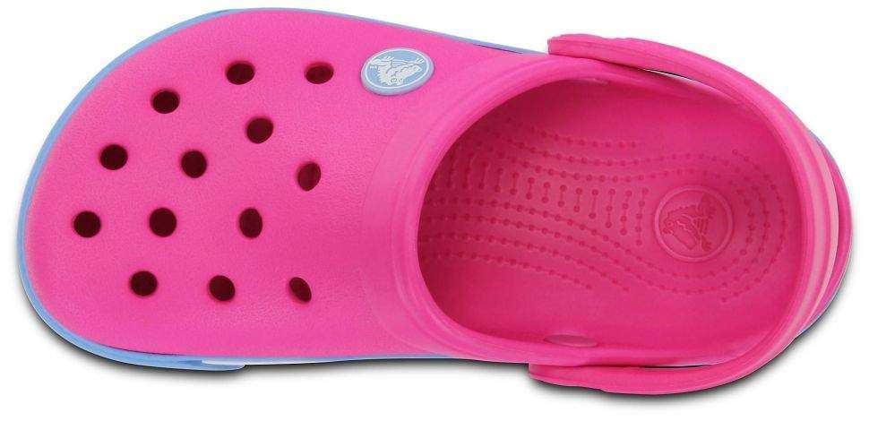 Детские Crocs Крокбенд II.5 Розовые Crocband Neon Magenta/Blueb — фото 4