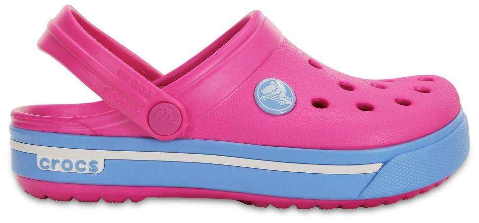 Детские Crocs Крокбенд II.5 Розовые Crocband Neon Magenta/Blueb — фото 6