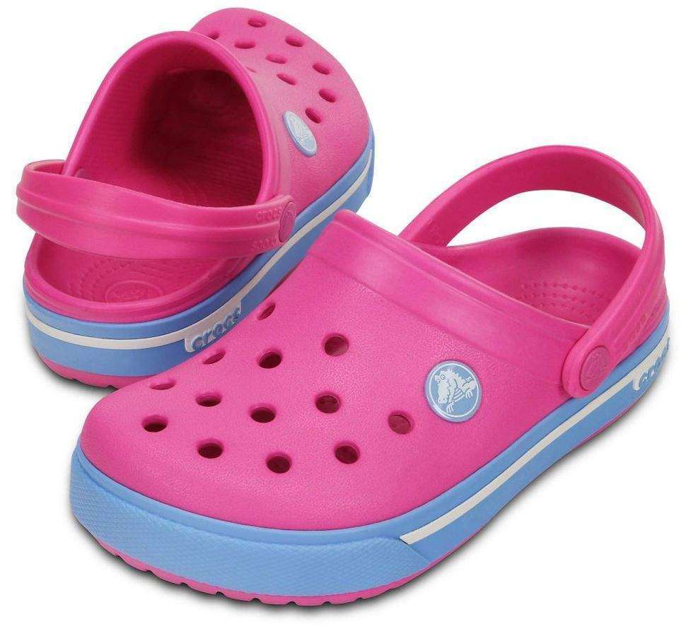 Детские Crocs Крокбенд II.5 Розовые Crocband Neon Magenta/Blueb — фото 7