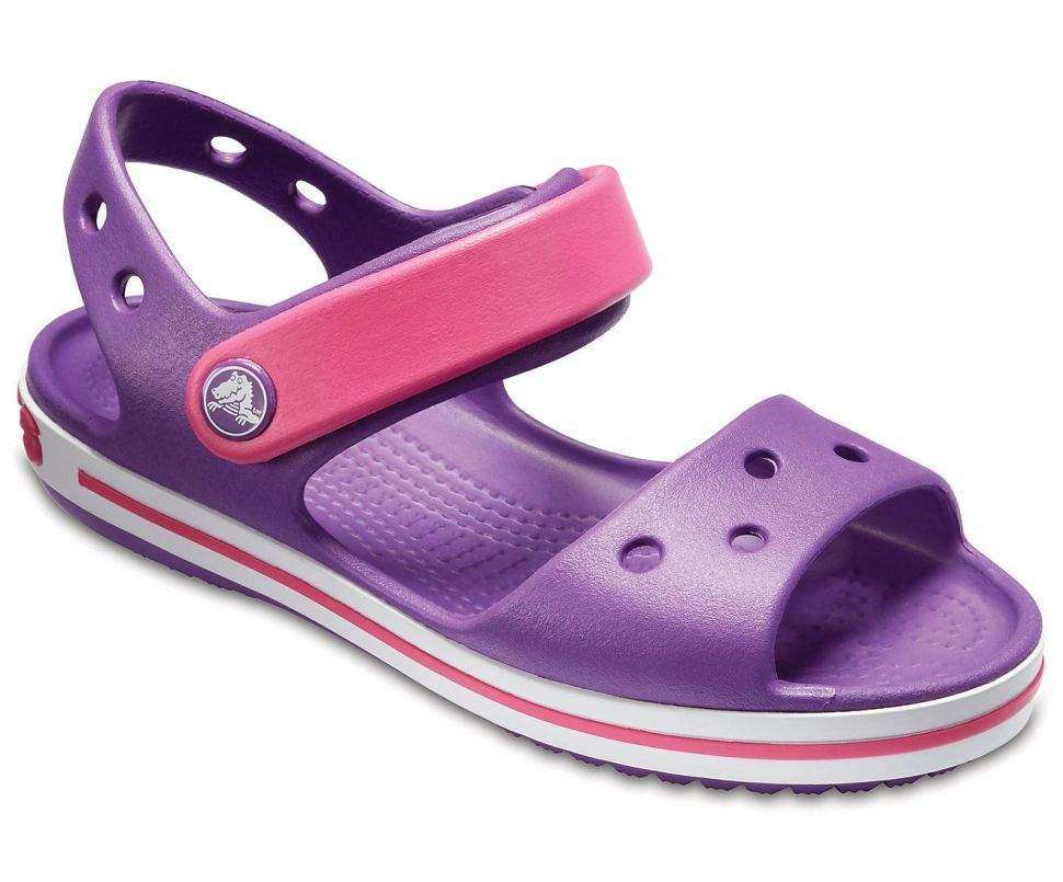 Дитячі сандалії для дівчинки Crocs Crocband Sandal Amethyst/Paradise Pink — фото 7