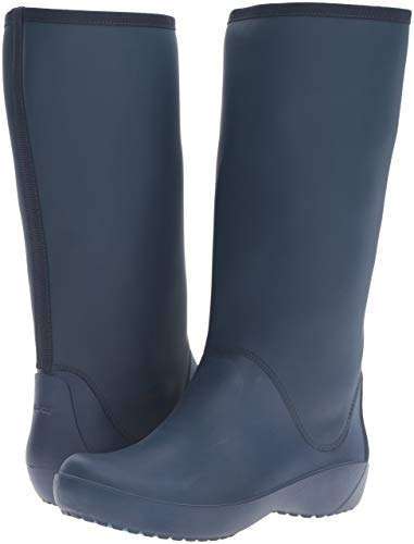 Жіночі гумові чоботи Crocs RainFloe Tall Boot Navy