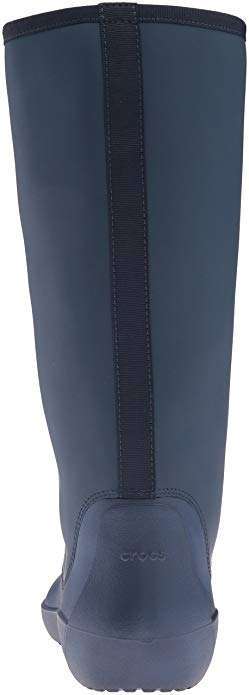 Жіночі гумові чоботи Crocs RainFloe Tall Boot Navy — фото 5