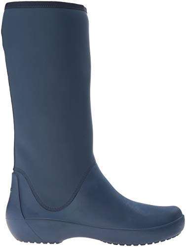 Жіночі гумові чоботи Crocs RainFloe Tall Boot Navy — фото 9