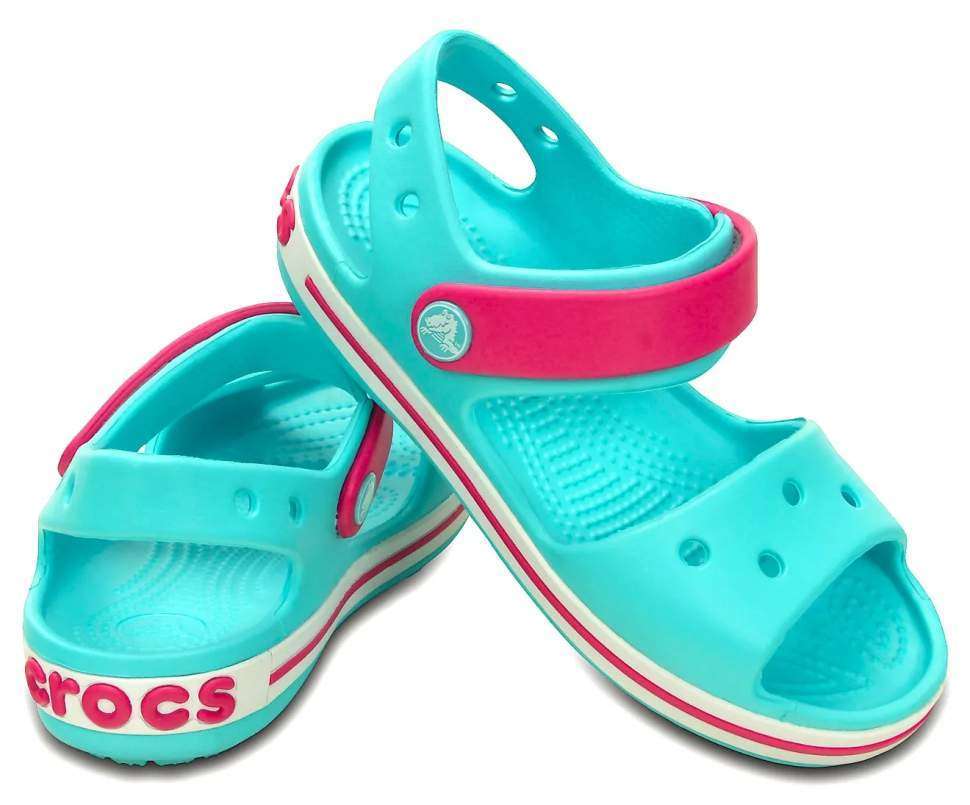 Дитячі сандалії для дівчинки Crocs Crocband Kids Sandal Pool/Candy Pink — фото 1
