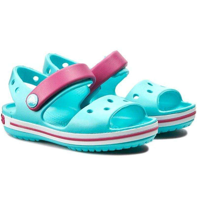 Дитячі сандалії для дівчинки Crocs Crocband Kids Sandal Pool/Candy Pink — фото 11