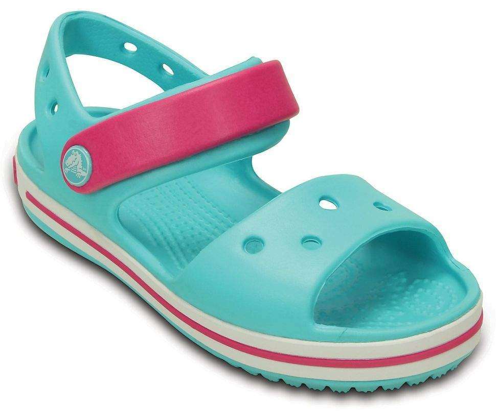 Дитячі сандалії для дівчинки Crocs Crocband Kids Sandal Pool/Candy Pink — фото 12