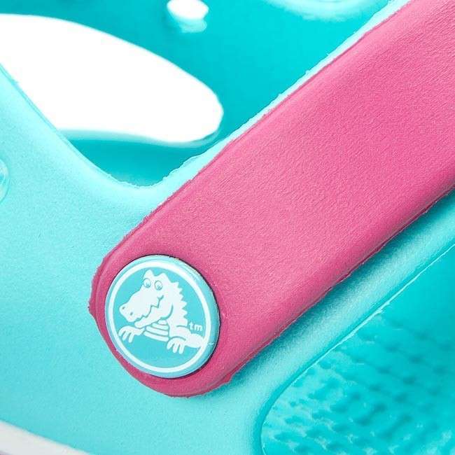 Дитячі сандалії для дівчинки Crocs Crocband Kids Sandal Pool/Candy Pink — фото 13