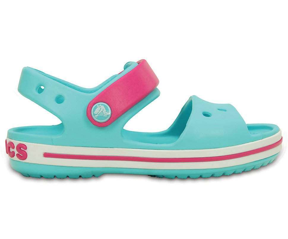 Дитячі сандалії для дівчинки Crocs Crocband Kids Sandal Pool/Candy Pink — фото 6