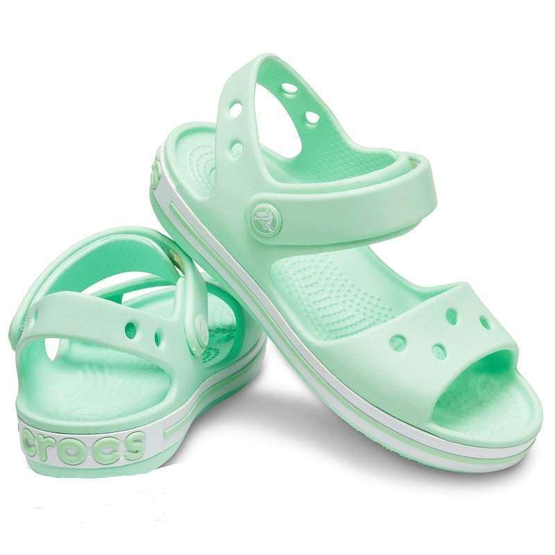 Дитячі сандалії для дівчинки Crocs Crocband Sandal Neon Mint — фото 1