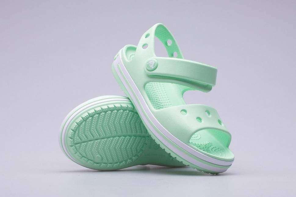 Дитячі сандалії для дівчинки Crocs Crocband Sandal Neon Mint — фото 4