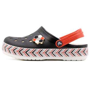 Детские Crocs Крокбенд Чёрные Drew X Crocband Chevron Clog Black/White — фото 12