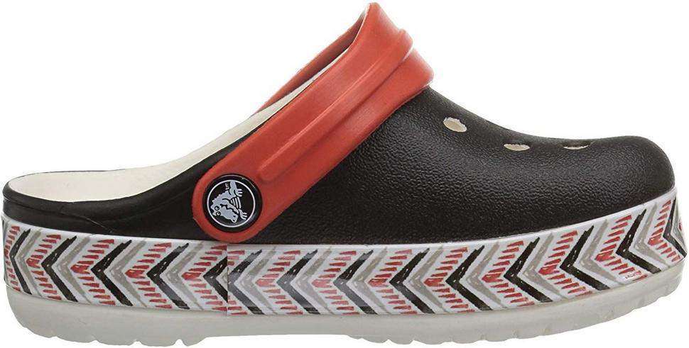 Детские Crocs Крокбенд Чёрные Drew X Crocband Chevron Clog Black/White — фото 5
