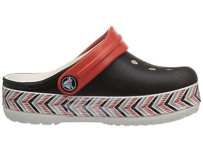 Детские Crocs Крокбенд Чёрные Drew X Crocband Chevron Clog Black/White — фото 9