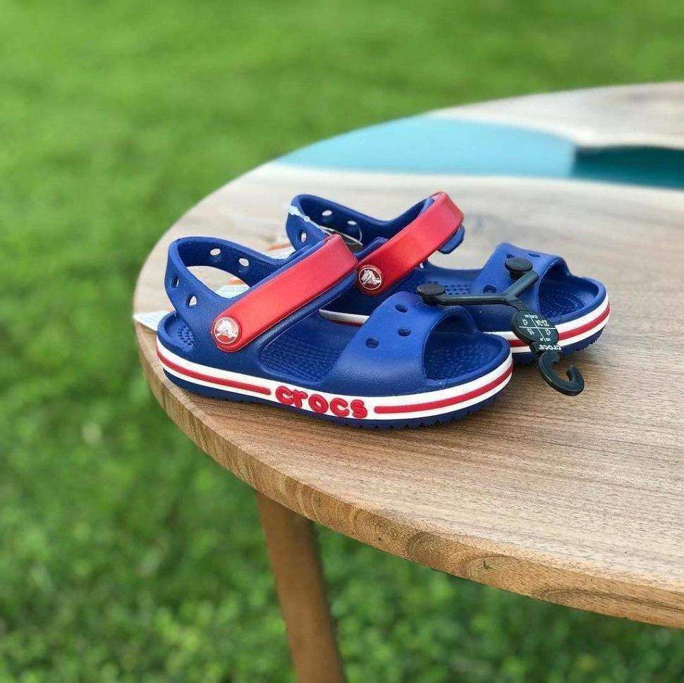 Дитячі сандалії для хлопчика Crocs Bayaband Sandal Cerulean Blue — фото 2