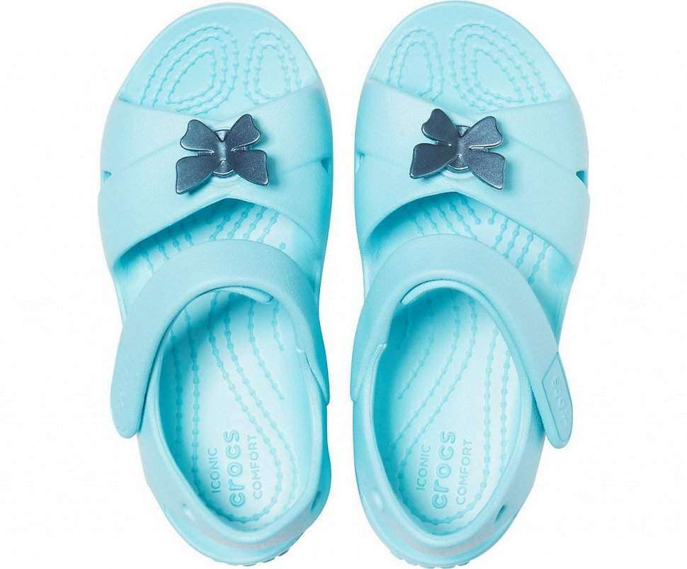 Дитячі сандалії для дівчинки Crocs Classic Kids Cross-Strap Sandal Ice Blue — фото 6