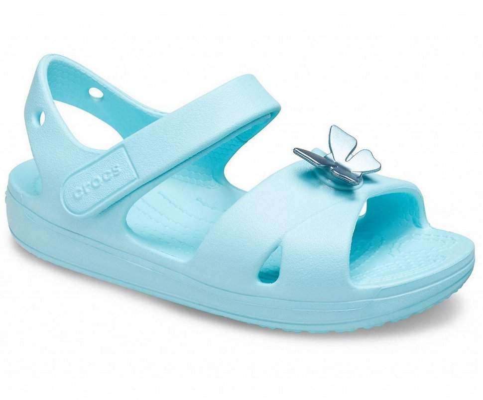 Дитячі сандалії для дівчинки Crocs Classic Kids Cross-Strap Sandal Ice Blue — фото 8