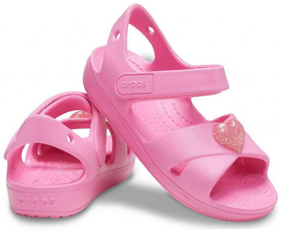 Дитячі сандалії для дівчинки Crocs Classic Cross-Strap Sandal Pink Lemonade