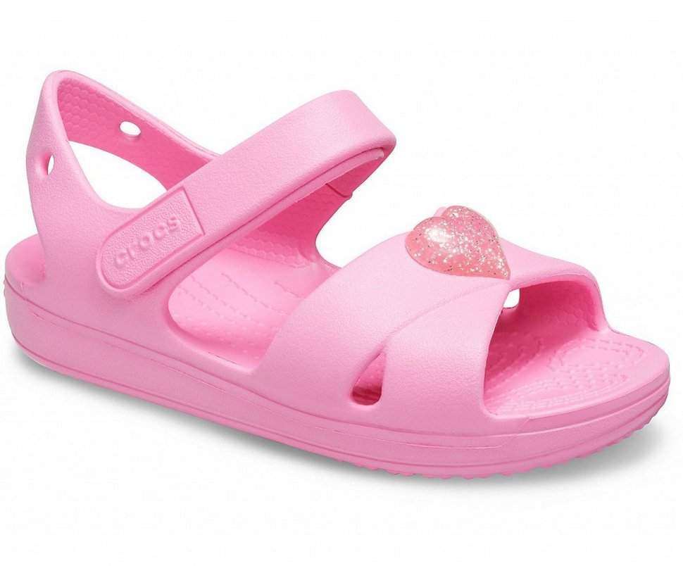 Дитячі сандалії для дівчинки Crocs Classic Cross-Strap Sandal Pink Lemonade — фото 8