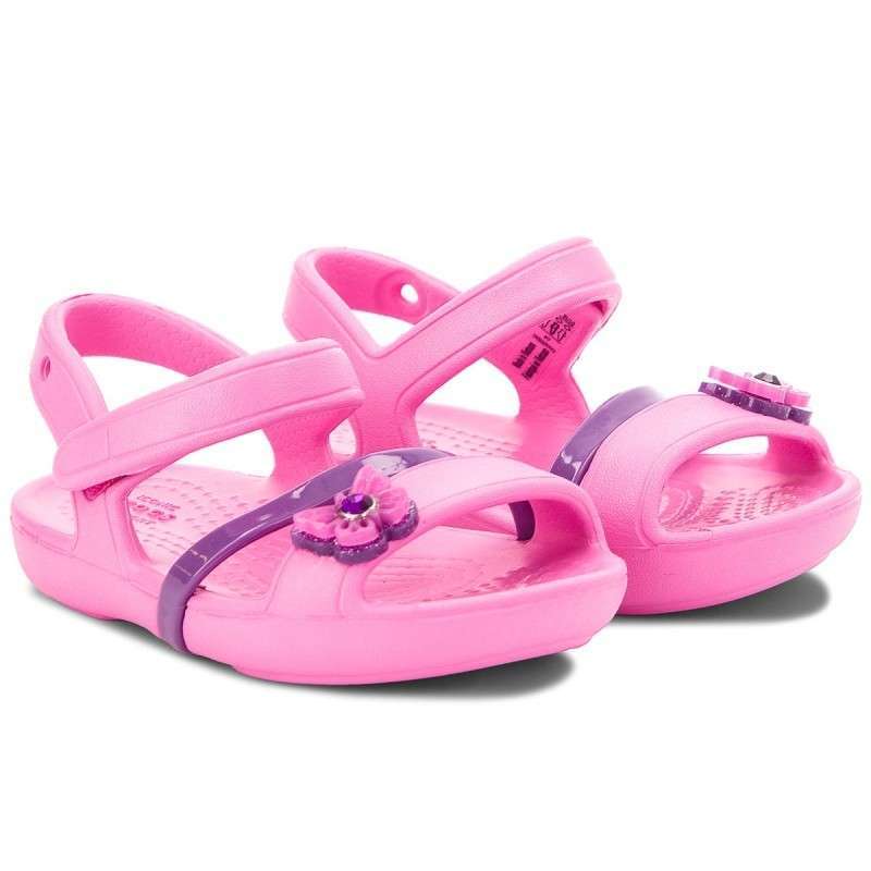 Дитячі сандалії для дівчинки Crocs Lina Sandal Party Pink Kids — фото 3