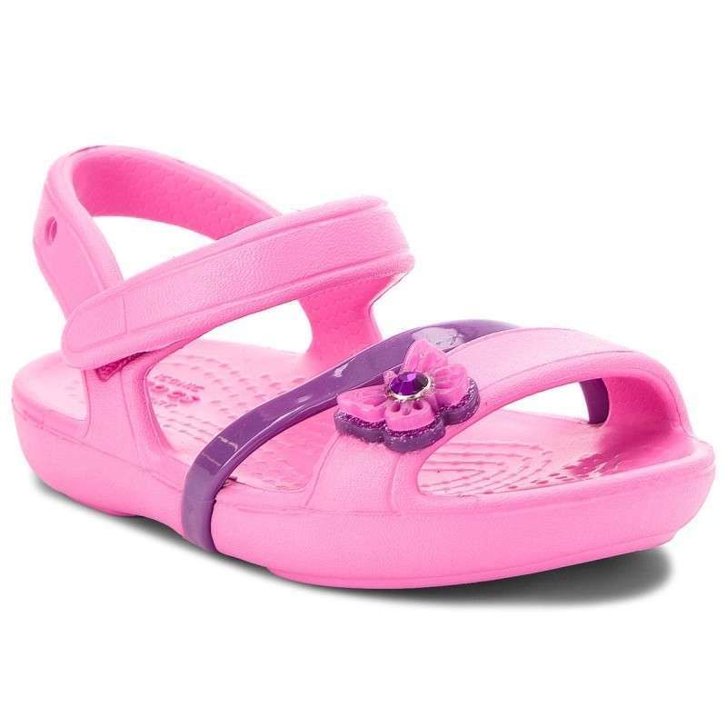 Дитячі сандалії для дівчинки Crocs Lina Sandal Party Pink Kids — фото 7