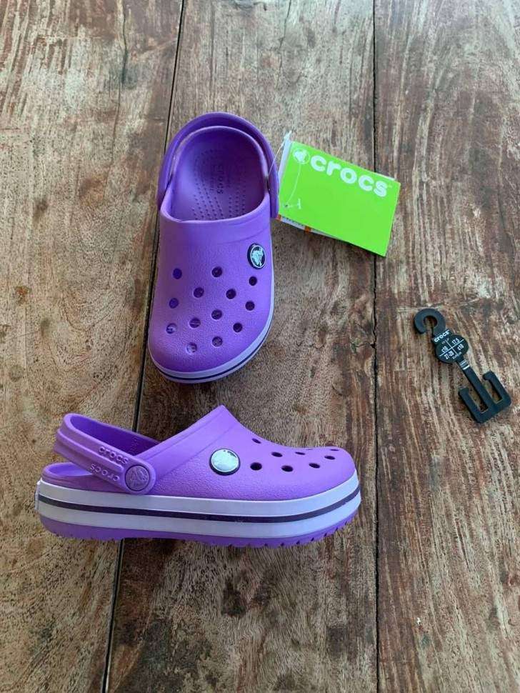 Дитячі Crocs для дівчинки Crocband Clog Kids Purple — фото 2