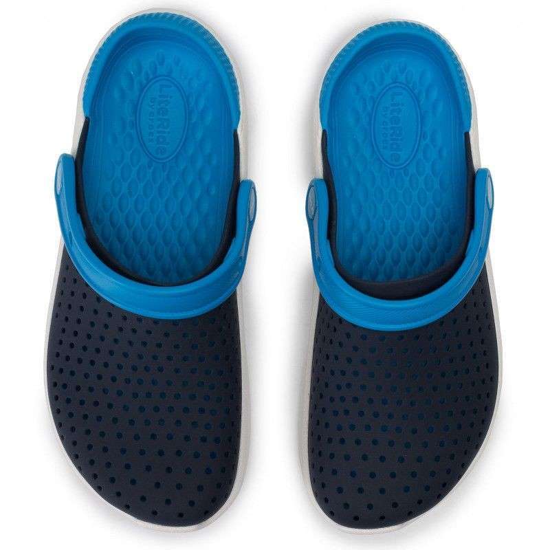 Crocs Лайтрайд Детские Нави Kids’ LiteRide Navy White Clog — фото 3