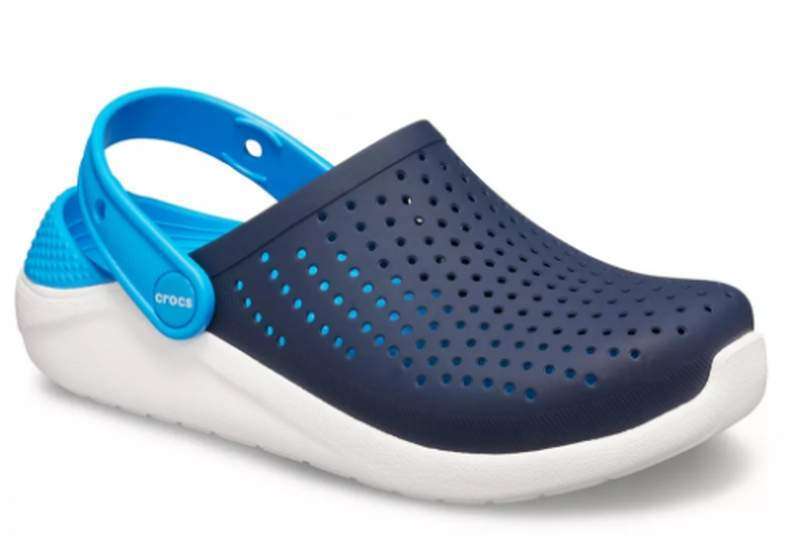 Crocs Лайтрайд Детские Нави Kids’ LiteRide Navy White Clog — фото 10