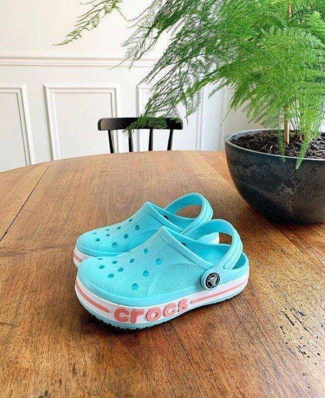 Дитячі Crocs для дівчинки Bayaband Kids Clog Ice Blue/Melon — фото 2