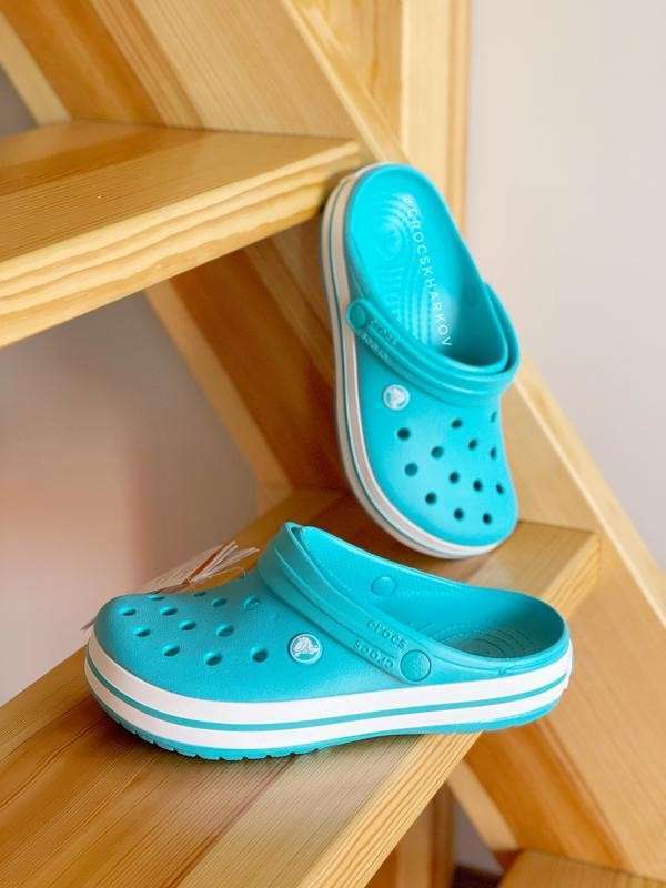 Дитячі Crocs-сабо для хлопчика Crocs Crocband Clog Kids Digital Aqua — фото 2