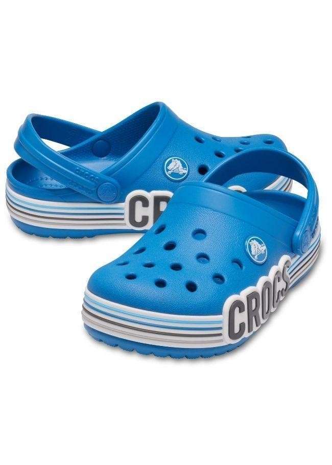 Дитячі Crocs-сабо для хлопчика Crocs Unisex Kids Blue Crocband Logo Stripe Clog PS Poppy — фото 1