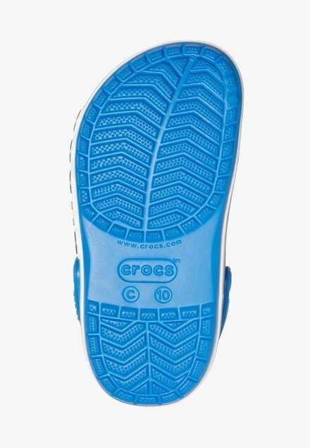 Дитячі Crocs-сабо для хлопчика Crocs Unisex Kids Blue Crocband Logo Stripe Clog PS Poppy — фото 2
