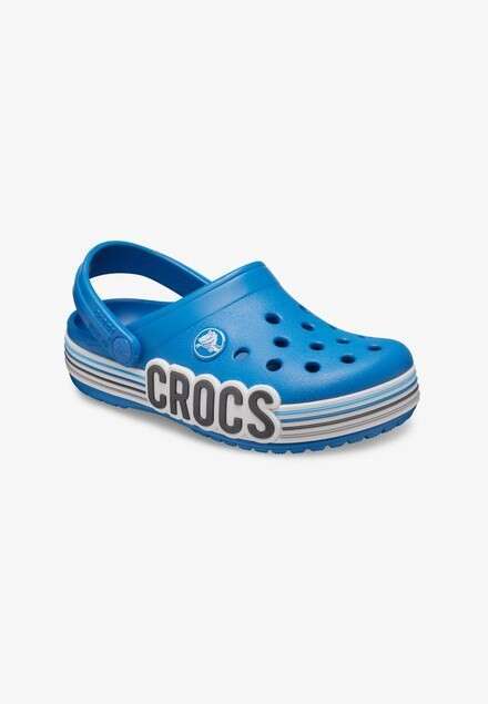 Дитячі Crocs-сабо для хлопчика Crocs Unisex Kids Blue Crocband Logo Stripe Clog PS Poppy — фото 5