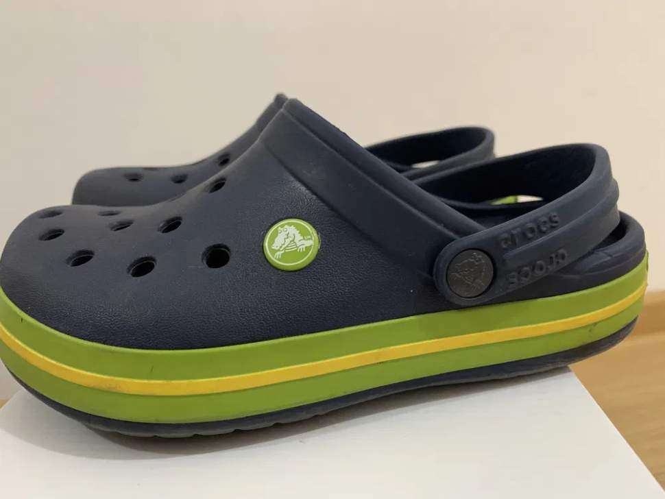 Дитячі Crocs-сабо для хлопчика Crocs Crocband Clog Navy/Volt Green — фото 2