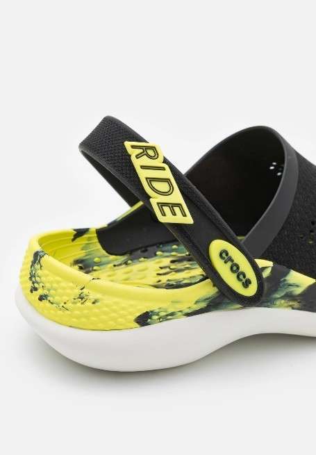 Crocs Лайтрайд Клог Чорні LiteRide Clog 360 Marbled Black/Citrus — фото 2