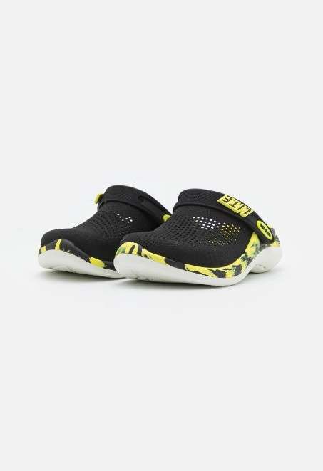 Crocs Лайтрайд Клог Чорні LiteRide Clog 360 Marbled Black/Citrus — фото 6