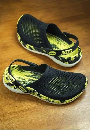 Crocs Лайтрайд Клог Чорні LiteRide Clog 360 Marbled Black/Citrus — фото 8