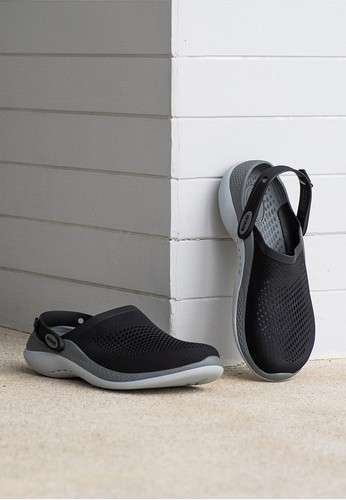 Crocs Лайтрайд 360 Клог Чорні Literide Clog Black/Slate Grey — фото 3